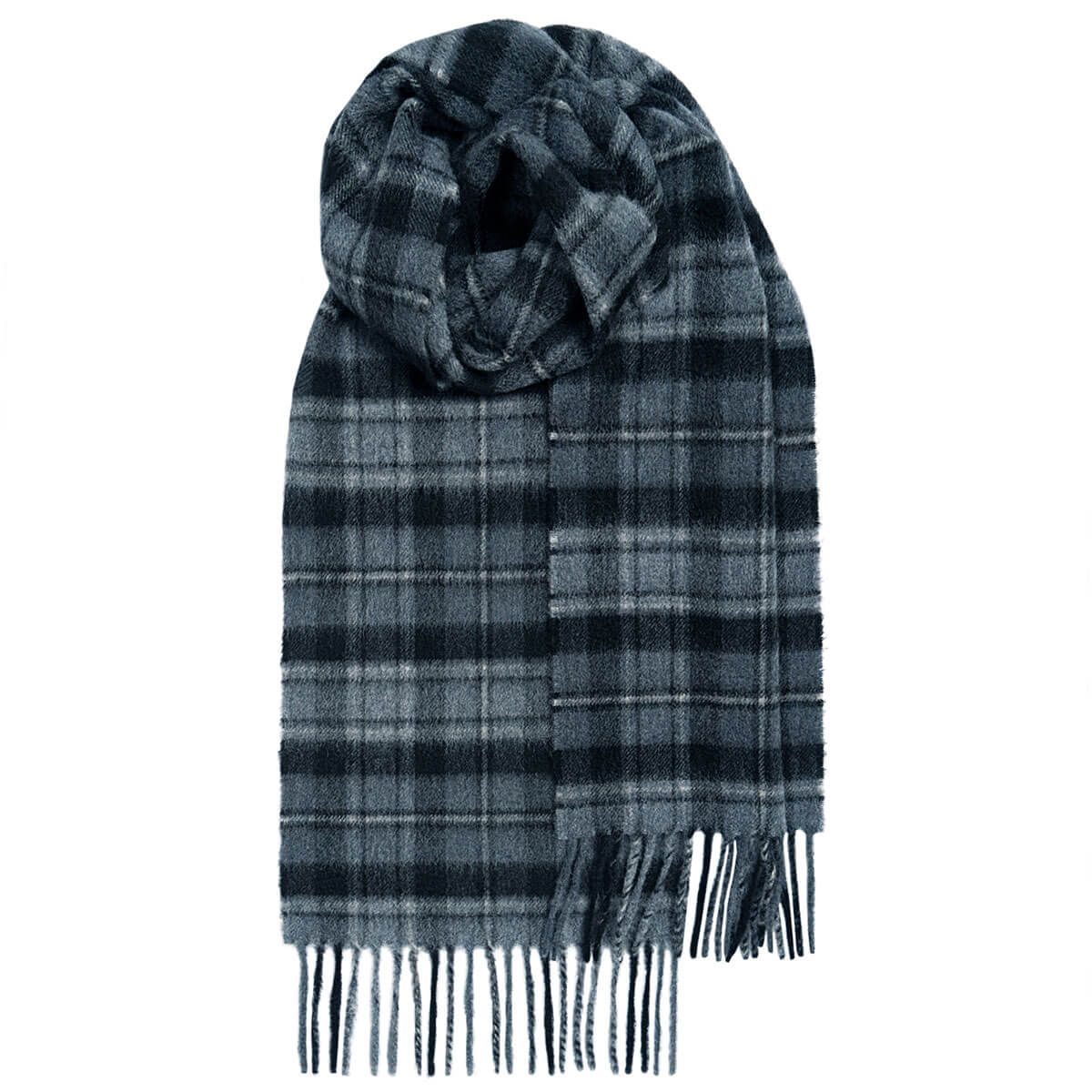 MacRae Hunting Grey Cashmere Scarf - Click Image to Close